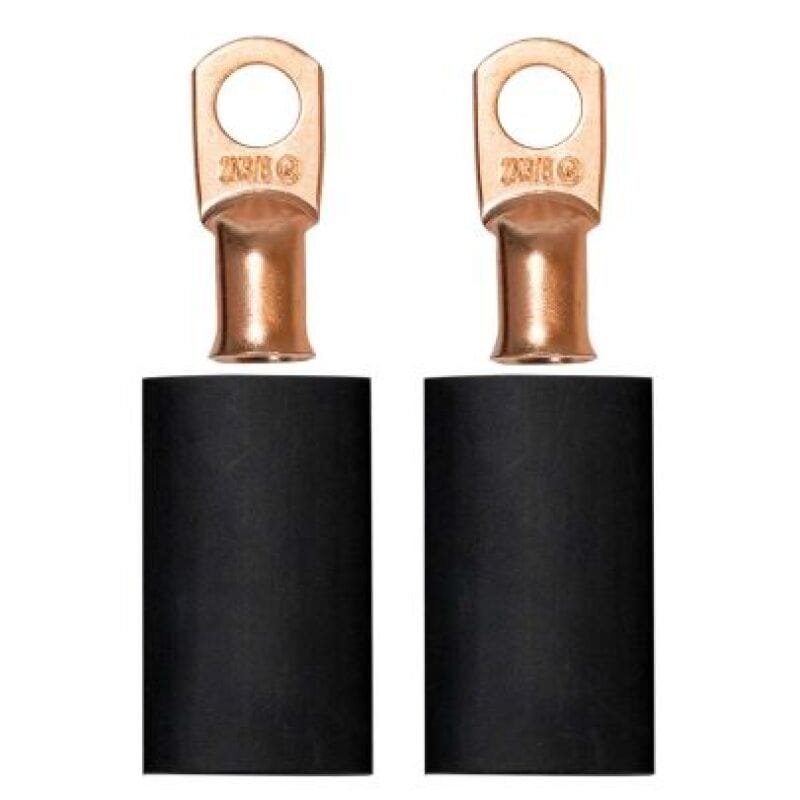 Moroso — Moroso 3/8in Dia Stud 2 GA Wire Crimp/Solder Battery Cable Terminal Kit (2 Pack)