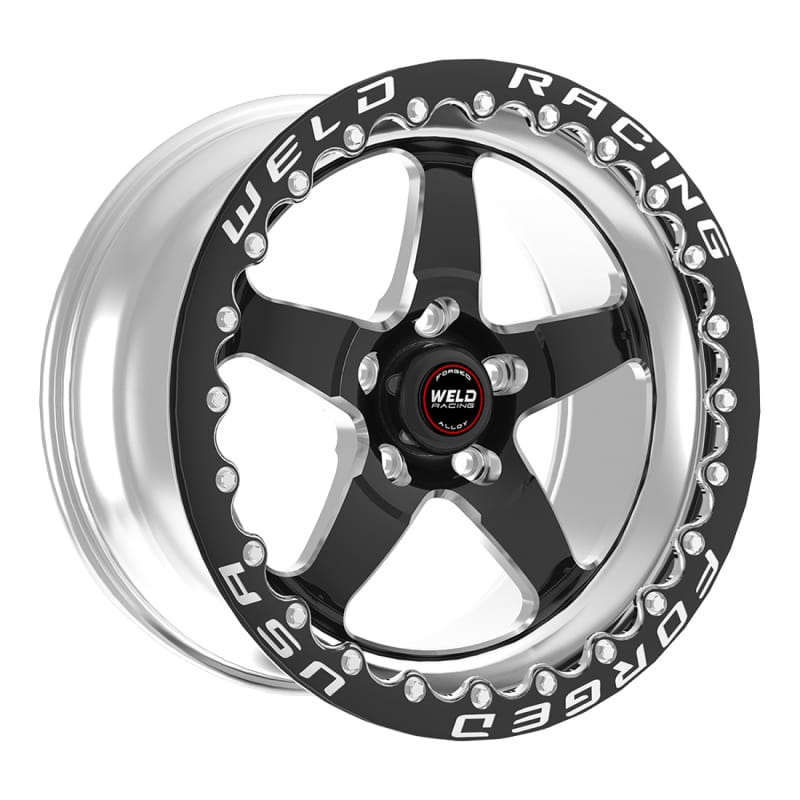 Weld — Weld S71 15x11.33 / 5x115 Conical Lug / 6.5in BS Black Wheel 3.18in ID (Medium) - Single Beadlock