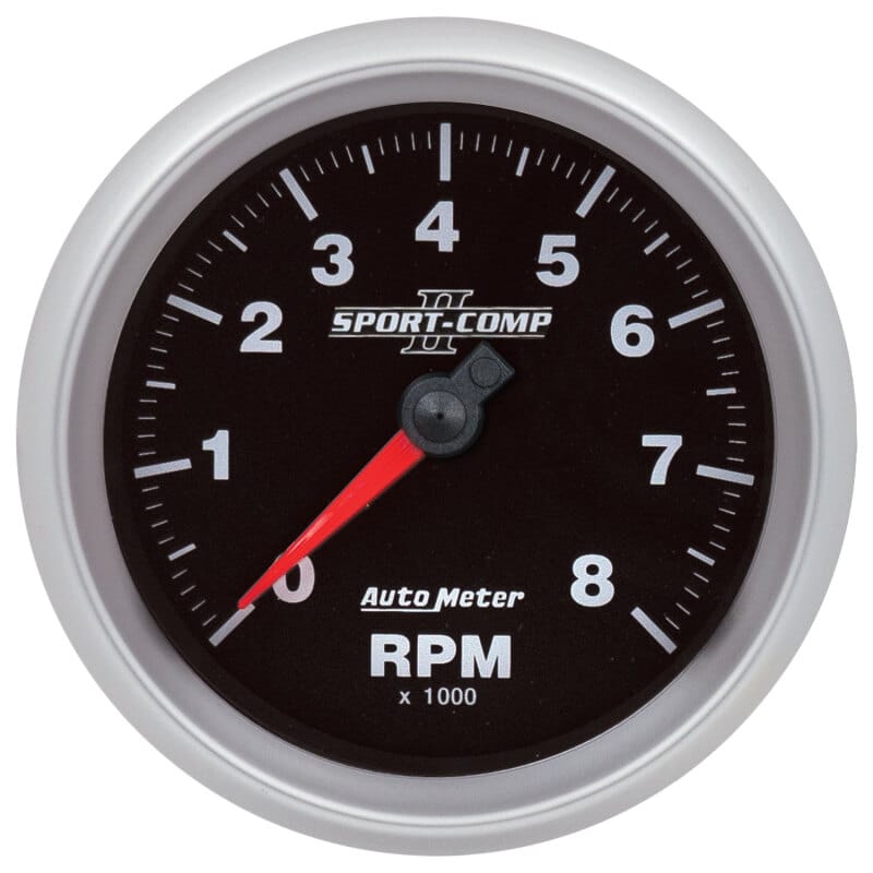 AutoMeter — Autometer Sport-Comp II 3-3/8in 8K RPM SPN 190 Tachometer
3-3/8" TACH, iCAN