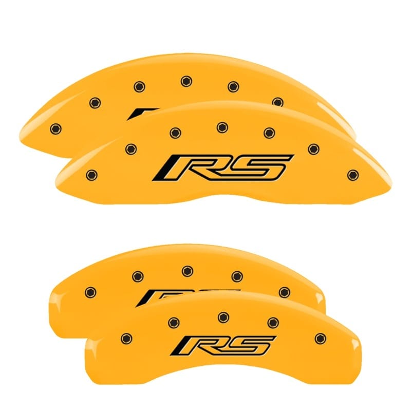 MGP — MGP 4 Caliper Covers Engraved Front & Rear Gen 5/RS Yellow finish black ch
Caliper Covers