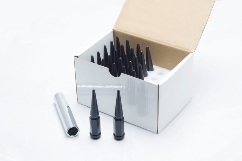 Wheel Mate — Wheel Mate Spiked Lug Nuts Set of 24 - Black 14x1.50