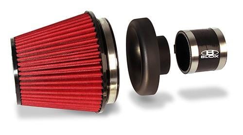 BLOX Racing — BLOX Racing Performance Filter Kit w/ 3.5inch Velocity Stack Black Filter and 3.5inch Silicone Hose