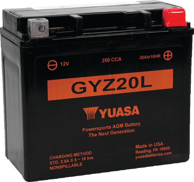 Yuasa Battery — Yuasa GYZ20L High Performance Maintenance Free AGM 12-Volt Battery