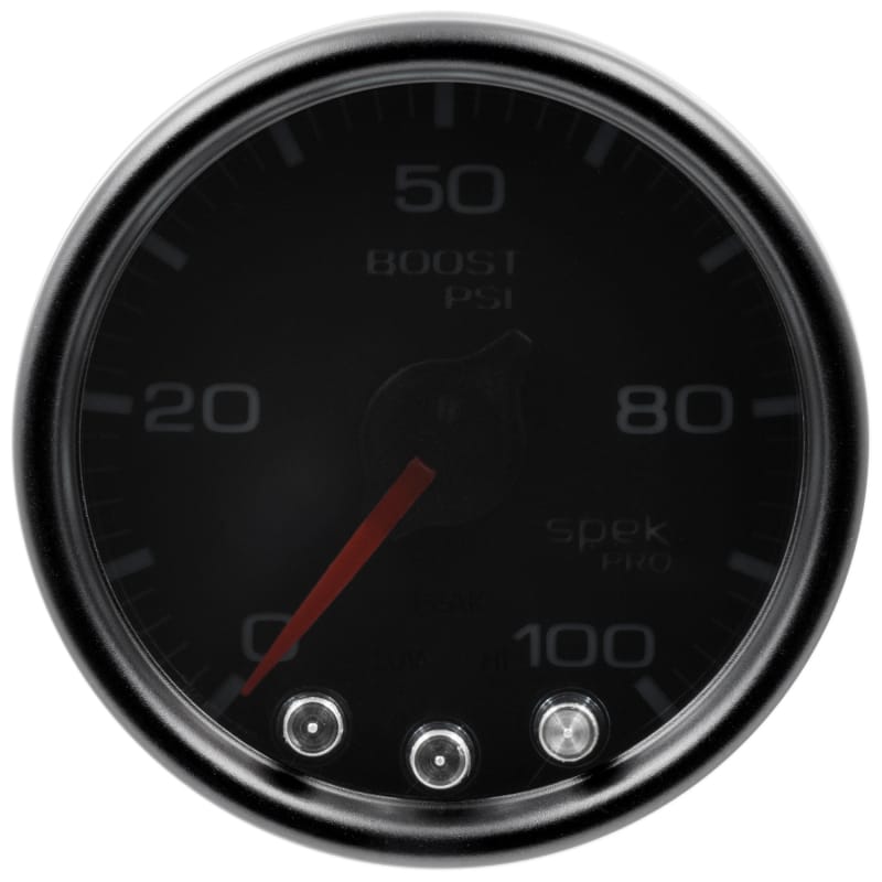 AutoMeter — Autometer Spek-Pro Gauge Boost 2 1/16in 100psi Stepper Motor W/Peak & Warn Blk/Smoke/Blk
GA 2" BST 100 BSB SP