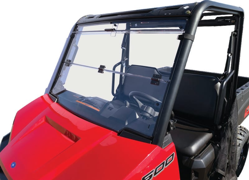 QuadBoss — QuadBoss 17-21 Polaris Ranger 500 Windbreak Folding Windshield