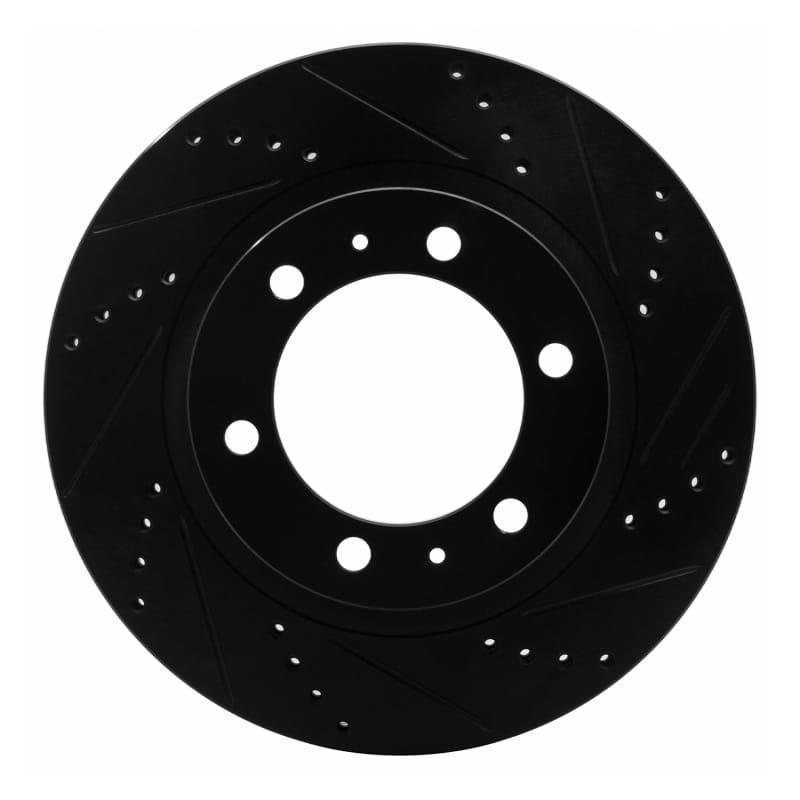 DFC — DFC 03-23 Toyota Tacoma Front Right Drilled & Slotted Black Brake Rotor