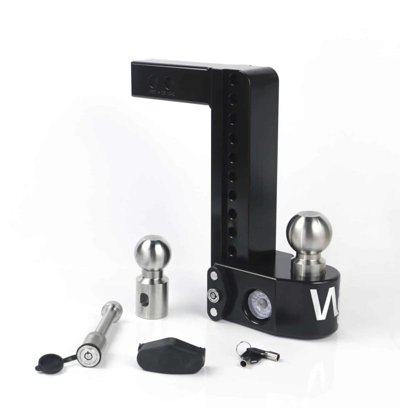 Weigh Safe — Weigh Safe 10in Drop Hitch w/Built-in Scale & 2in Shank (8K/12.5K GTWR) w/WS05 - Black Cerakote