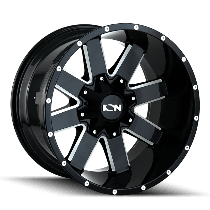 ION Wheels — ION 141 20x12 / 8x170 BP / -44mm Offset / 125.2mm Hub Gloss Black Milled Wheel
ION 141