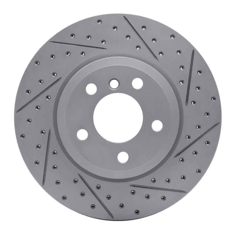 R1 Concepts — R1 04-10 BMW X3 Front Right Drilled & Slotted Geo-Carbon Rotor