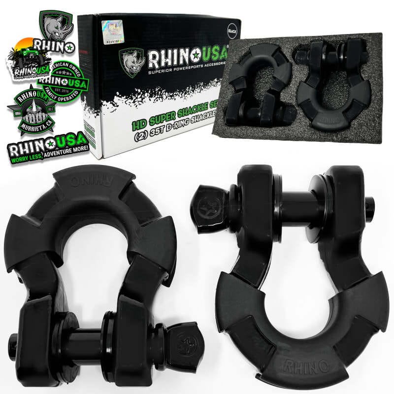 Rhino USA — Rhino USA 8T Super Shackle 2-Pack (Matte Black)
Tow Hook