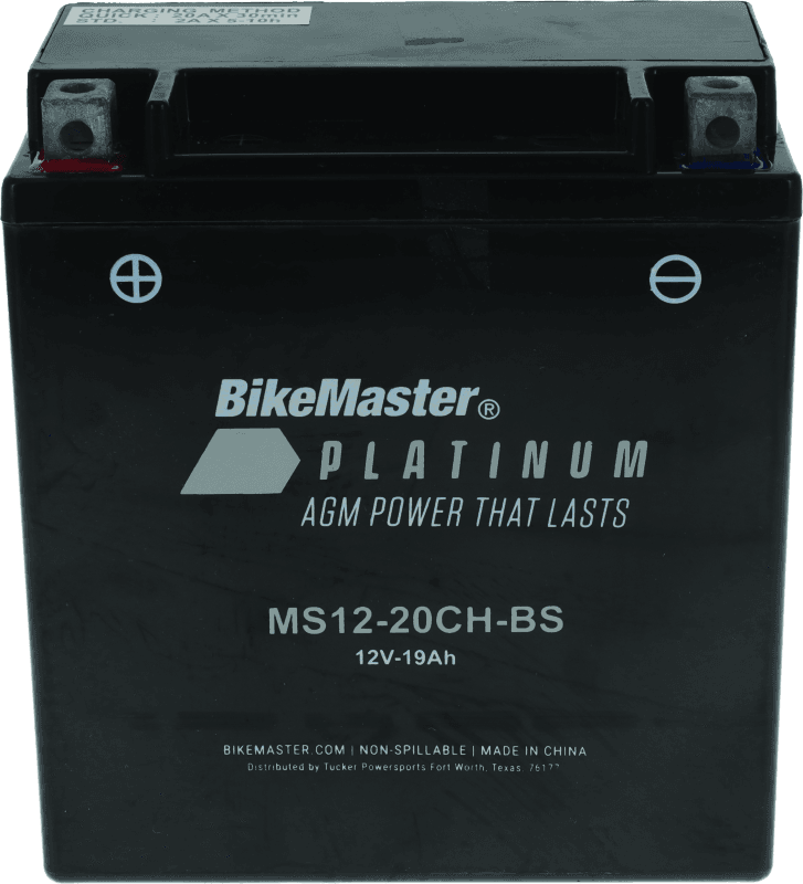 BikeMaster — MS12-20CH-BS Battery, 12V Battery, 151mm L x 87mm W x 161mm H, 190 CCA