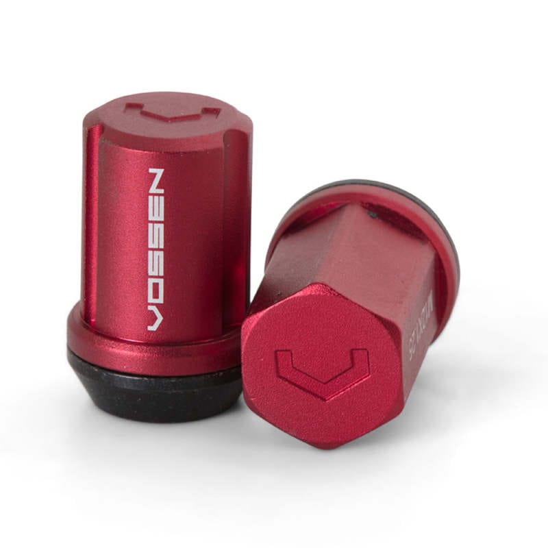 Vossen — Vossen 35mm Lug Nut - 12x1.5 - 19mm Hex - Cone Seat - Red (Set of 20)