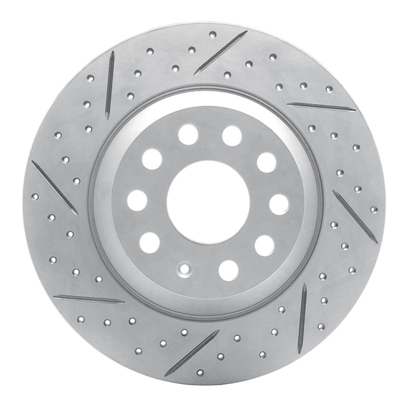R1 Concepts — R1 16-25 Audi Tt Quattro Rear Left Drilled & Slotted Geo-Carbon Rotor