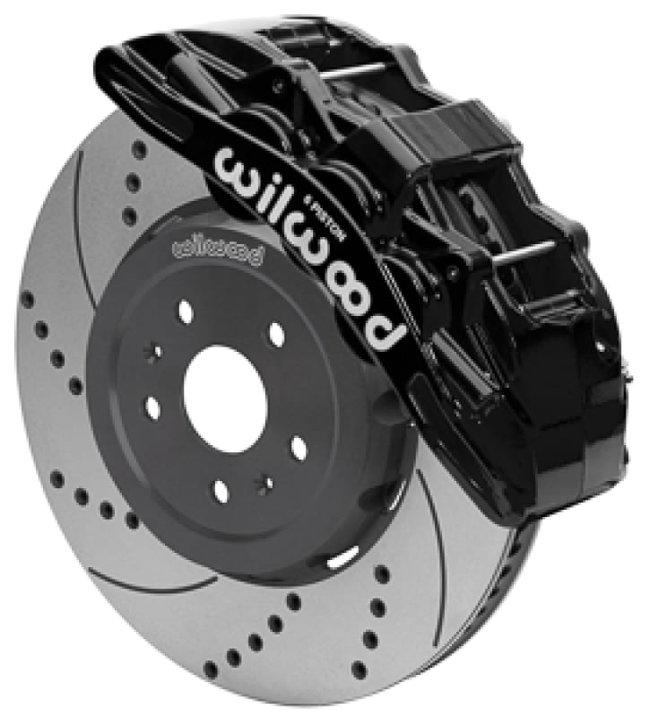 Wilwood — Wilwood SX6R Big Brake Dynamic Front Brake Kit 15in Drilled & Slotted Black 2020+ Chevy C8 Corvette