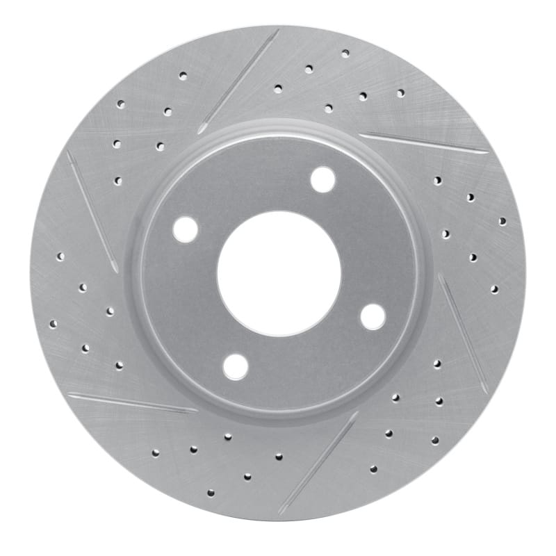 R1 Concepts — R1 07-14 Nissan Sentra Front Left Drilled & Slotted Geo-Carbon Rotor