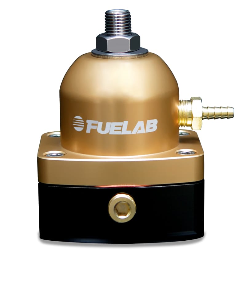 Fuelab — Fuelab 545 EFI Adjustable Mini FPR In-Line 90-125 PSI (1) -6AN In (1) -6AN Return - Gold
Fuel Pressure Reg