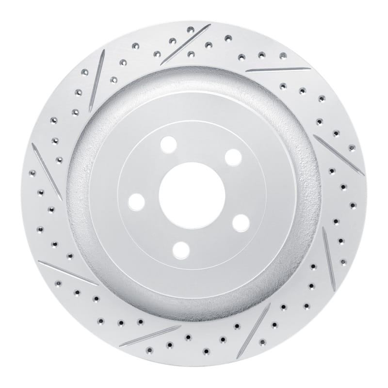 R1 Concepts — R1 19-24 Ford Edge Rear Left Drilled & Slotted Geo-Carbon Rotor