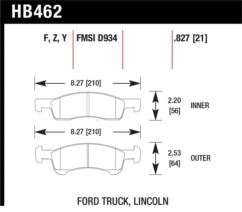 Hawk Performance — Hawk 03-06 Ford Expedition / 03-06 Lincoln Navigator LTS Street Front Brake
Disc Brake Pad