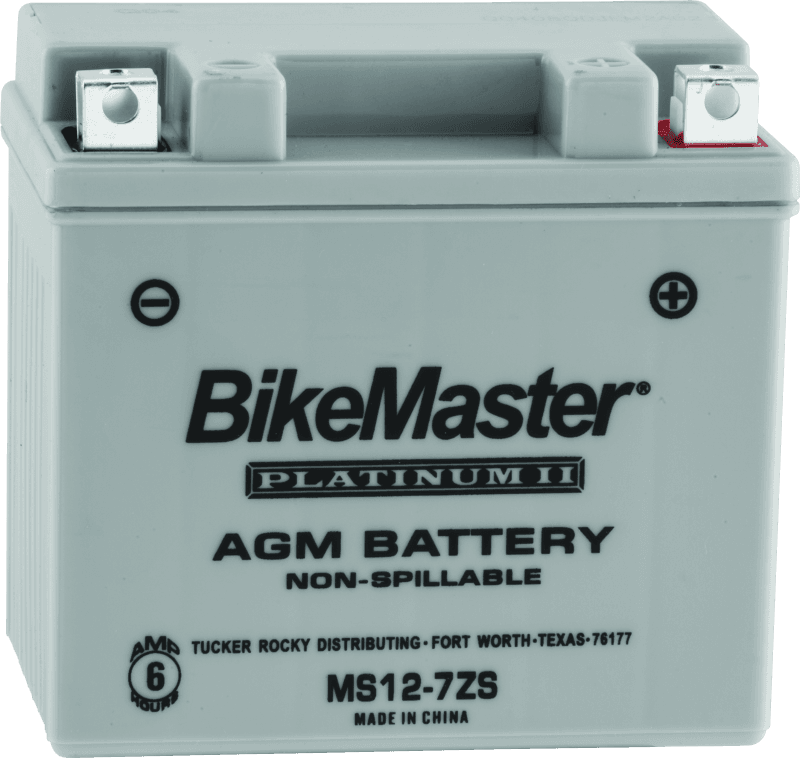 BikeMaster — MS12-7ZS Battery, 114mm L x 71mm W x 106mm H, 75 CCA