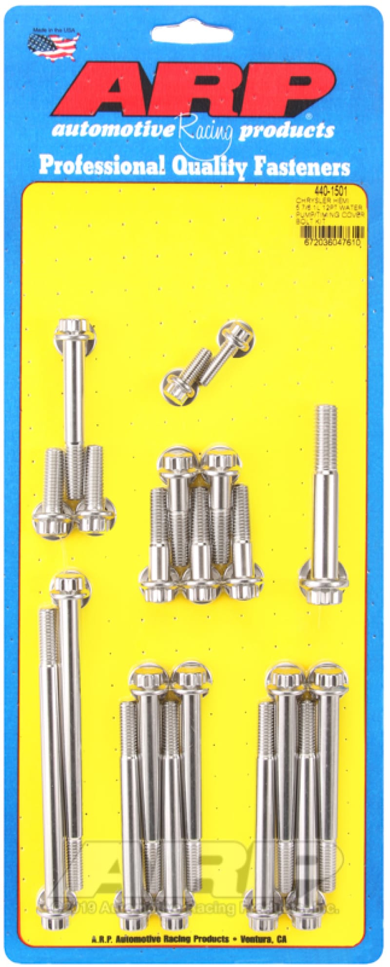 ARP — ARP Chrysler Hemi 5.7/6.1L Stainless Steel 12pt Water Pump/Timing Cover Bolt Kit