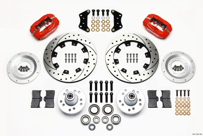 Wilwood — Wilwood Forged Dynalite Front Kit 12.19in Drill-Red Magnum Force Drop Spindle
BRAKE KIT