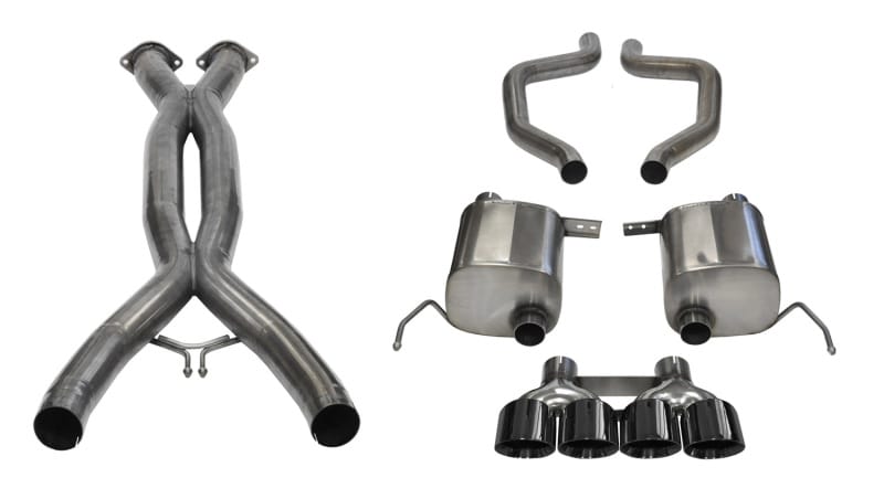 CORSA Performance — Corsa 15-19 Chevy Corvette Z06 3in Cat Back Exhaust Black Pro-Series Quad 4.5in Tip (Xtreme
Exhaust
