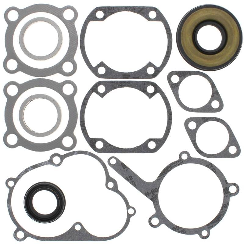 Vertex Pistons — Vertex Gaskets 76-78 Yamaha Exciter EX340 A B Complete Gasket Kit w/ Oil Seals