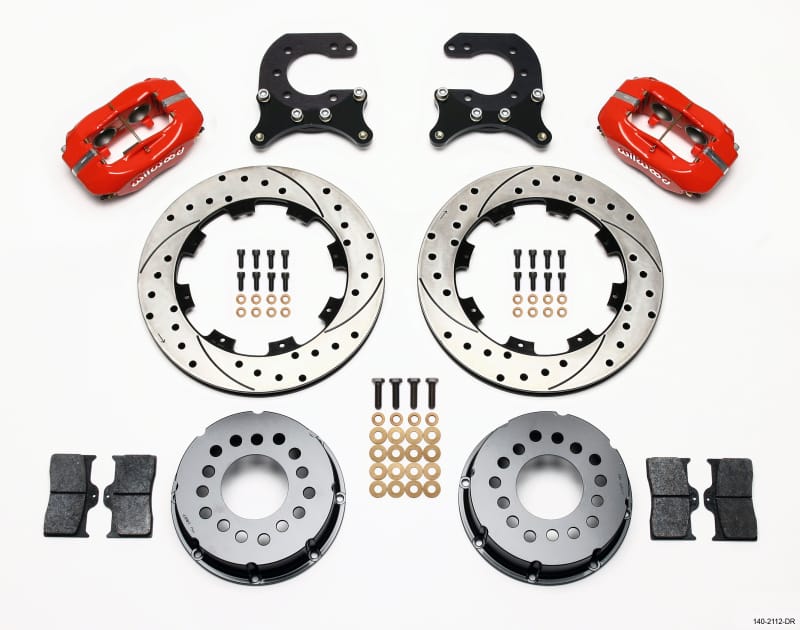 Wilwood — Wilwood Forged Dynalite P/S Rear Kit Drilled Red Chev 12 Bolt w C-Clips
BRAKE KIT