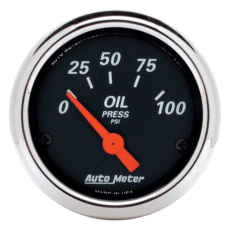 AutoMeter — Autometer Designer Black 2 1/16in 100 PSI Electronic Oil Pressure Gauge
GA 2" OILP ELEC DB