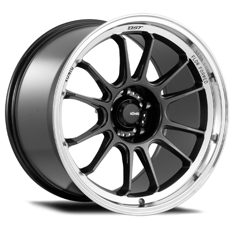 Konig — Konig Hypergram 17x8 4x100 ET45 Metallic Carbon w/ Machined Lip
