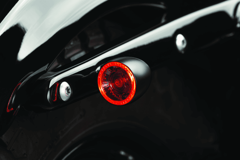 Kuryakyn — Bullet 1000 Marker Lights Red/Red/Amber LED, Rear, Clear Lens, Satin Black Housing