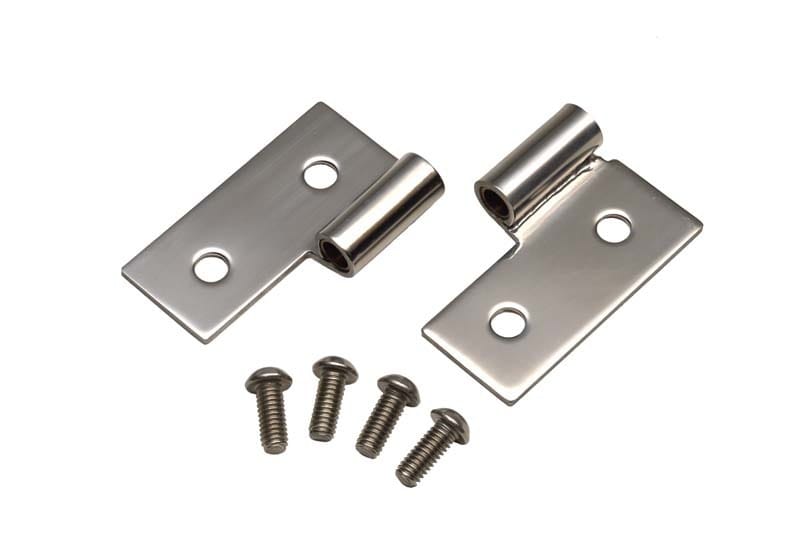Kentrol — Kentrol 76-06 JEEP CJ Wrangler YJ/TJ Lower Door Hinge Pair - Polished Silver