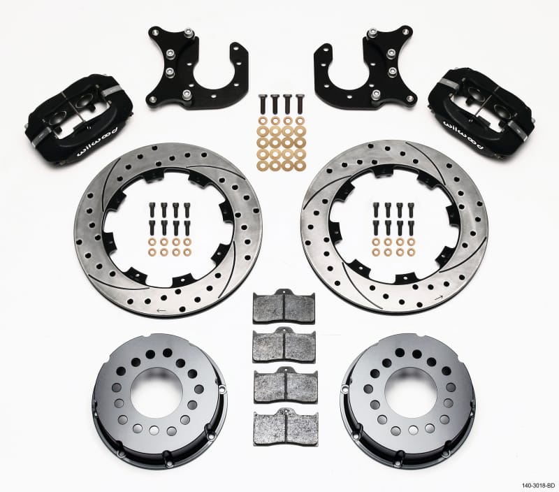 Wilwood — Wilwood Forged Dynalite P/S Rear Kit Drilled Rotor Ford 8.8 w/2.5in Offset-5 Lug
BRAKE KIT