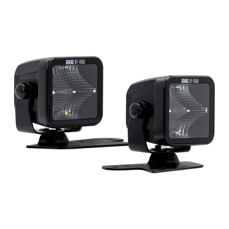 Borne Off-Road — Borne Off-Road 21+ Bronco Light Pods 2pc Ditch 3x3 Flood
