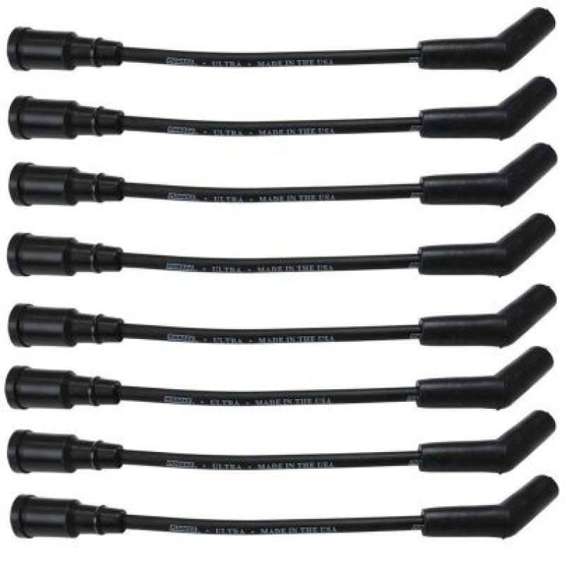 Moroso — Moroso Ford 7.3L Godzilla 135 Deg Boots 8mm Unsleeved Ultra Ignition Wire Set - Black