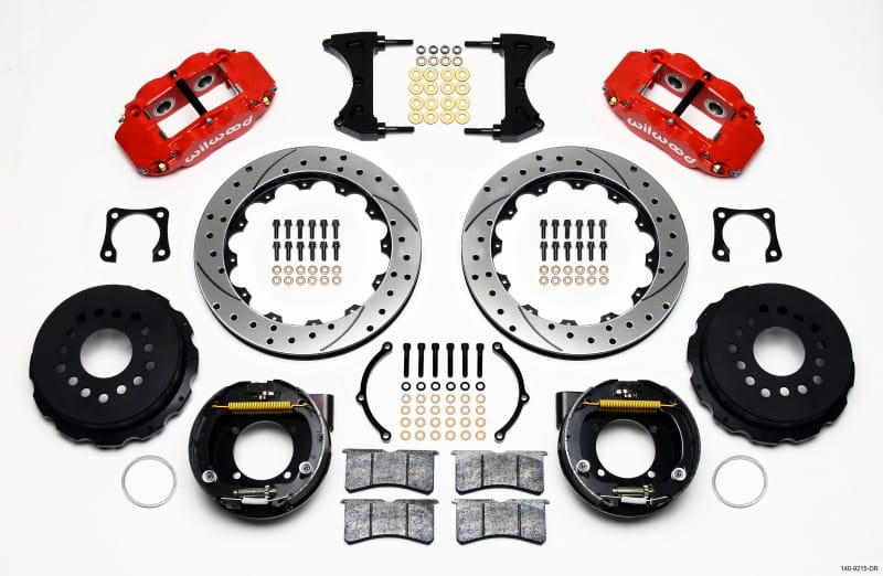 Wilwood — Wilwood Narrow Superlite 4R Rear P-Brk Kit 12.88in Drilled Red Chevy 12 Bolt-Spec 3.15in Bearing
BRAKE KIT