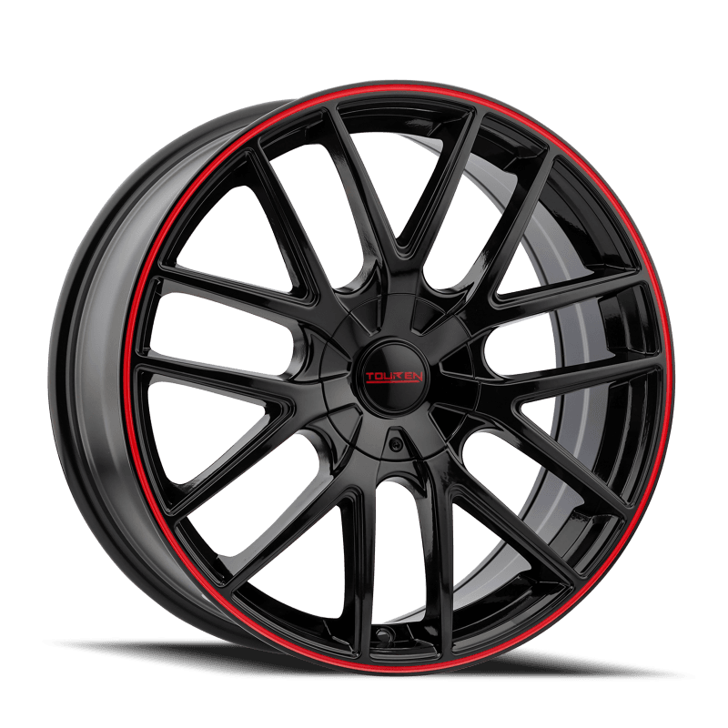 Touren — Touren 3260 TR60 17x7.5 / 4x100/114.3 BP / 42mm Offset / 67.1mm Hub Gloss Black w/ Red Ring Wheel
TOUREN 3260