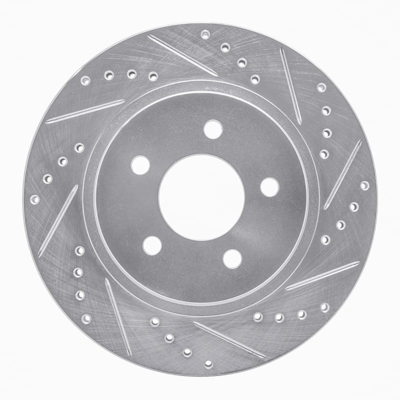 R1 Concepts — R1 05-14 Ford Mustang Rear Right Drilled & Slotted Silver Brake Rotor
R1 Brake Rotor Drill