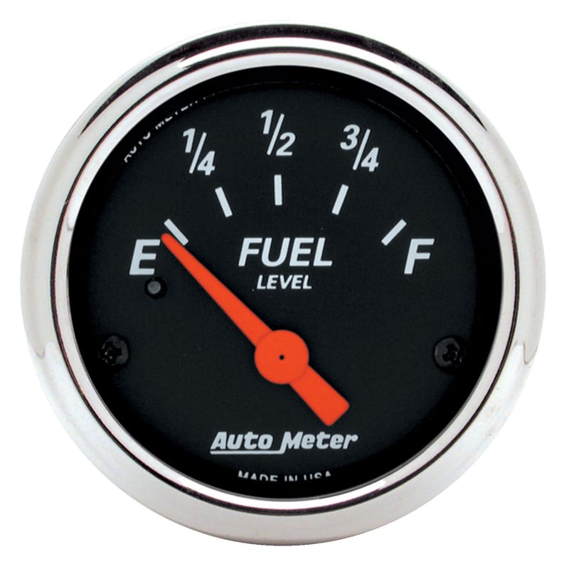 AutoMeter — Autometer Designer Black 2-1/16in Black Fuel Level Gauge
GA 2" FUEL 240-33 DB