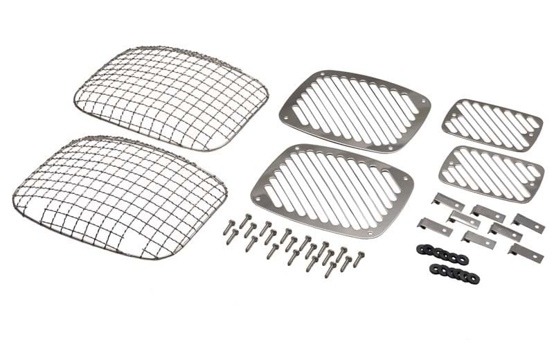 Kentrol — Kentrol 87-95 Jeep Wrangler YJ Billet/Wire Mesh Set 6 Pieces - Polished Silver
