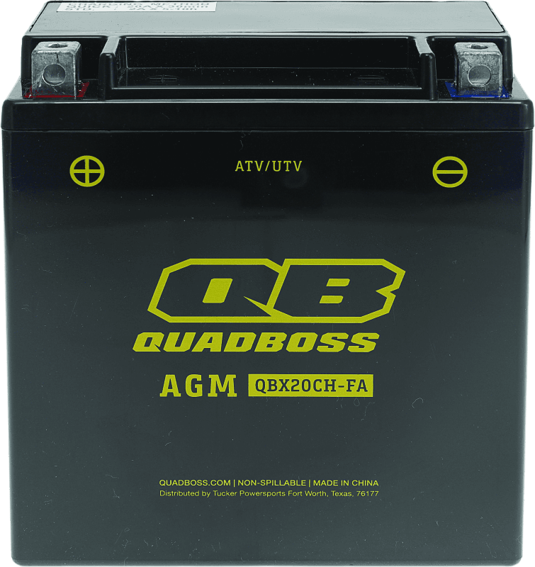 QuadBoss — Maintenance-Free AGM Battery, HTX20HL-FA-QB, 18Ah, 12V