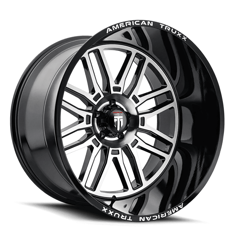 American Truxx — American Truxx AT1915 Restless 24x14 / 6x139.7 BP / -76mm Offset / 106mm Hub Gls Blk Mach Wheel
AT AT1915