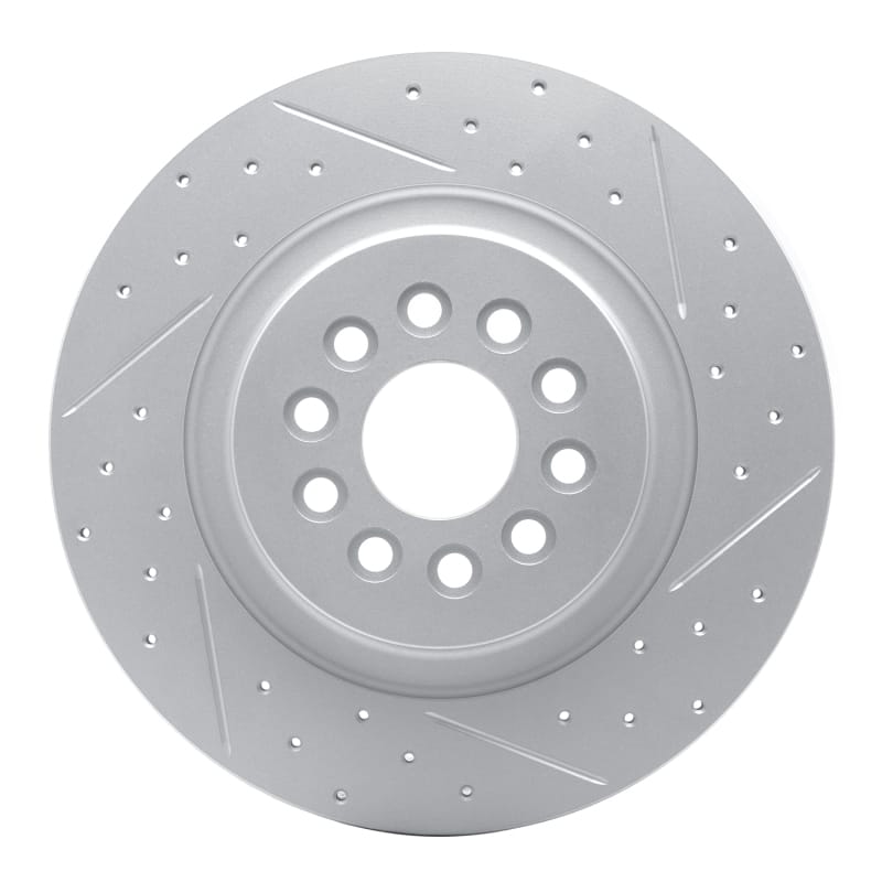 R1 Concepts — R1 03-05 Jaguar S-Type Rear Right Drilled & Slotted Geo-Carbon Rotor
