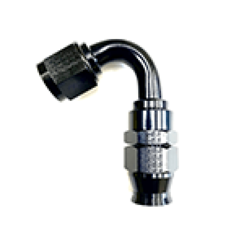Fragola — Fragola -12AN Real Street x 120 Degree Hose End Black For PTFE Hose