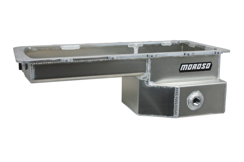 Moroso — Moroso Ford 5.0 Coyote (w/Rear Sump) Road Race Baffled Wet Sump 9qt 6-5/8in Aluminum Oil Pan