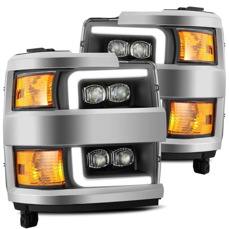 AlphaRex — AlphaRex 15-18 Chevy 2500HD NOVA LED Proj Headlights Plank Style Black w/Activ Light/Seq Signal/DRL
Projector Headlights