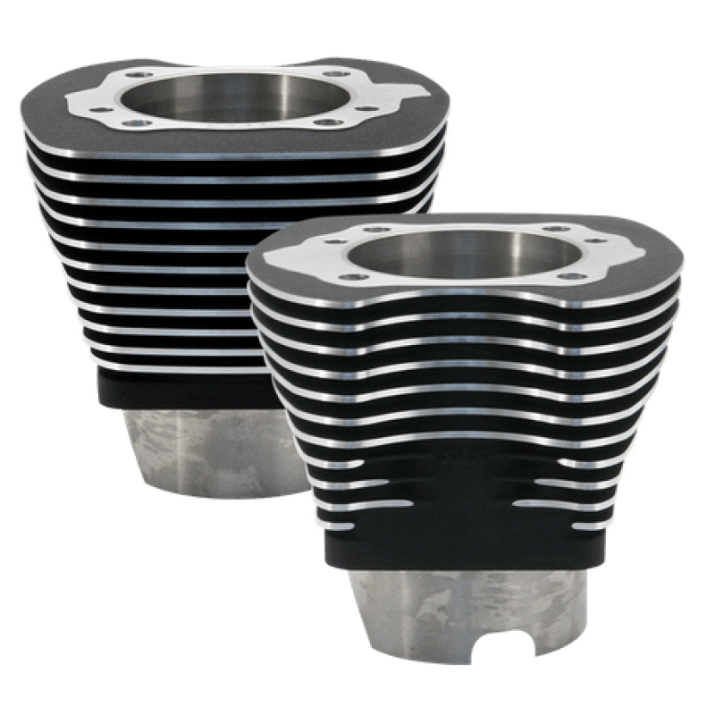 S&S Cycle — S&S Cycle 84-99 BT 4-1/8in Bore Cylinder Set For 124in V-Series Engine - Wrinkle Black