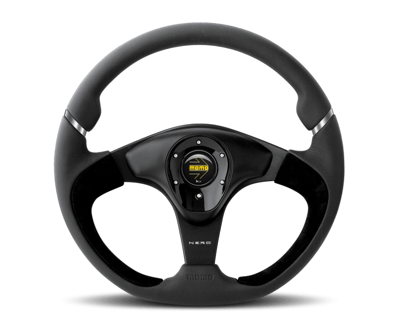 MOMO — Momo Nero Steering Wheel 350 mm - Black Leather/Suede/Black Spokes