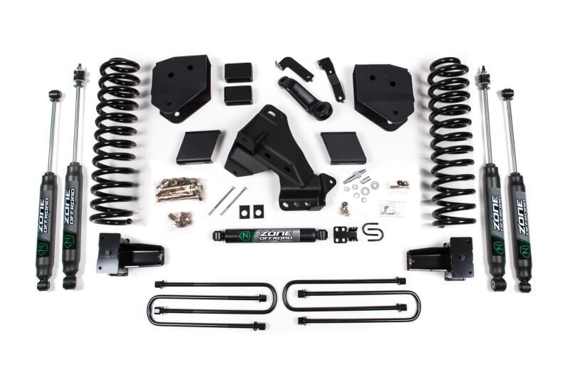 Zone Offroad — Zone Offroad 20-21 Ford F-250/F-350 6in Radius Arm Drop Suspension Lift System- Nitro Shocks - Gas
