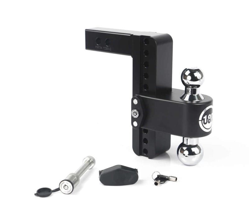 Weigh Safe — Weigh Safe 180 Hitch 8in Drop Hitch & 2in Shank (10K/12.5K GTWR) w/WS05 - Black Cerakote